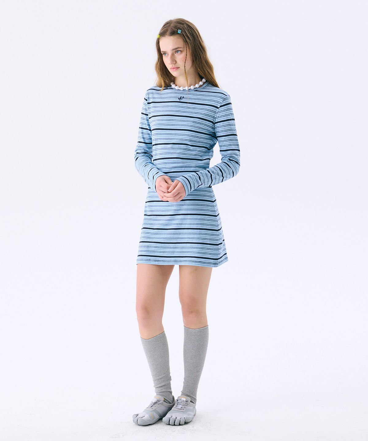 준준스페이스(JUNEJUNE SPACE) Mini Jersey Dress_Light Blue(미니 저지 드레스_라이트 블루)
