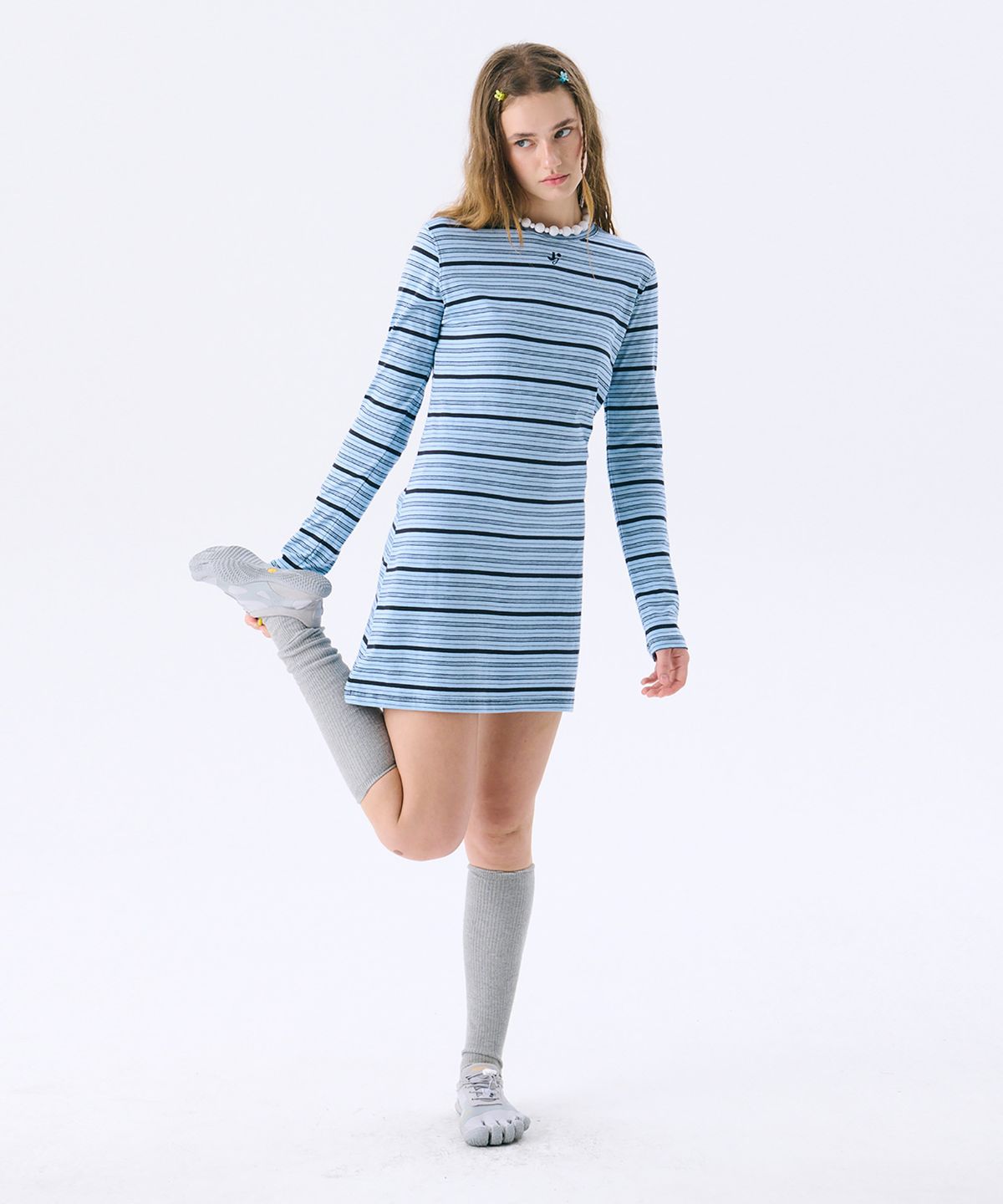 준준스페이스(JUNEJUNE SPACE) Mini Jersey Dress_Light Blue(미니 저지 드레스_라이트 블루)
