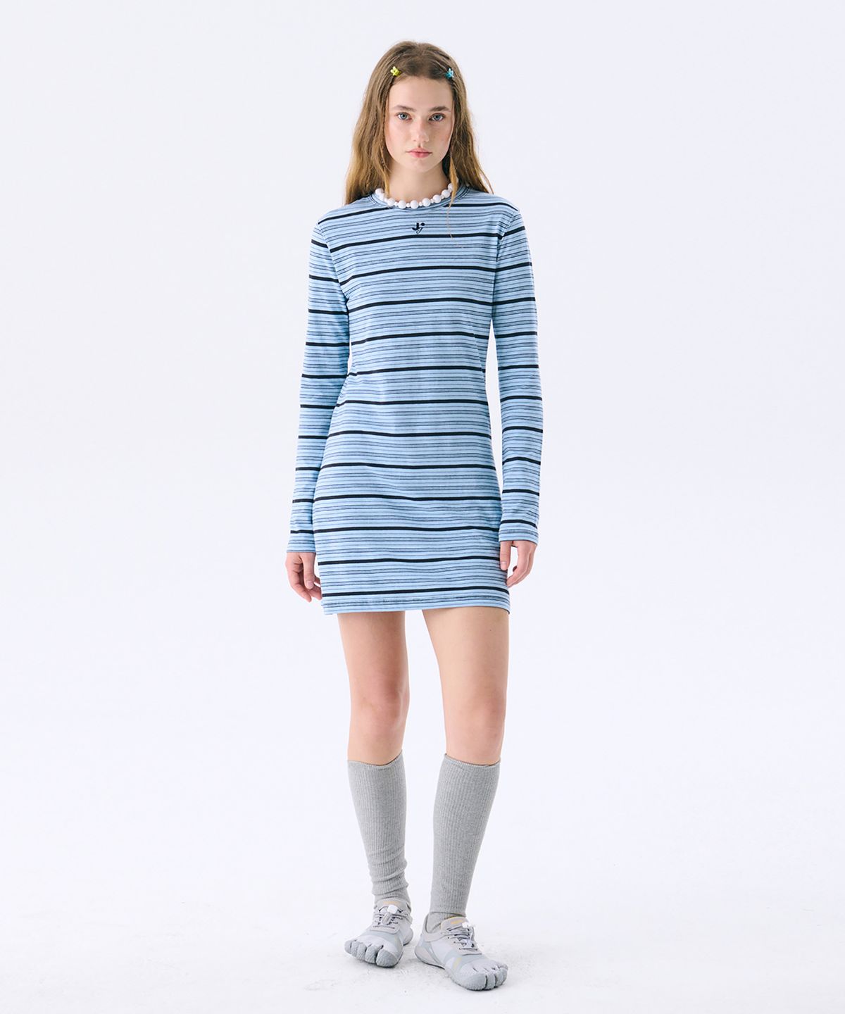 준준스페이스(JUNEJUNE SPACE) Mini Jersey Dress_Light Blue(미니 저지 드레스_라이트 블루)