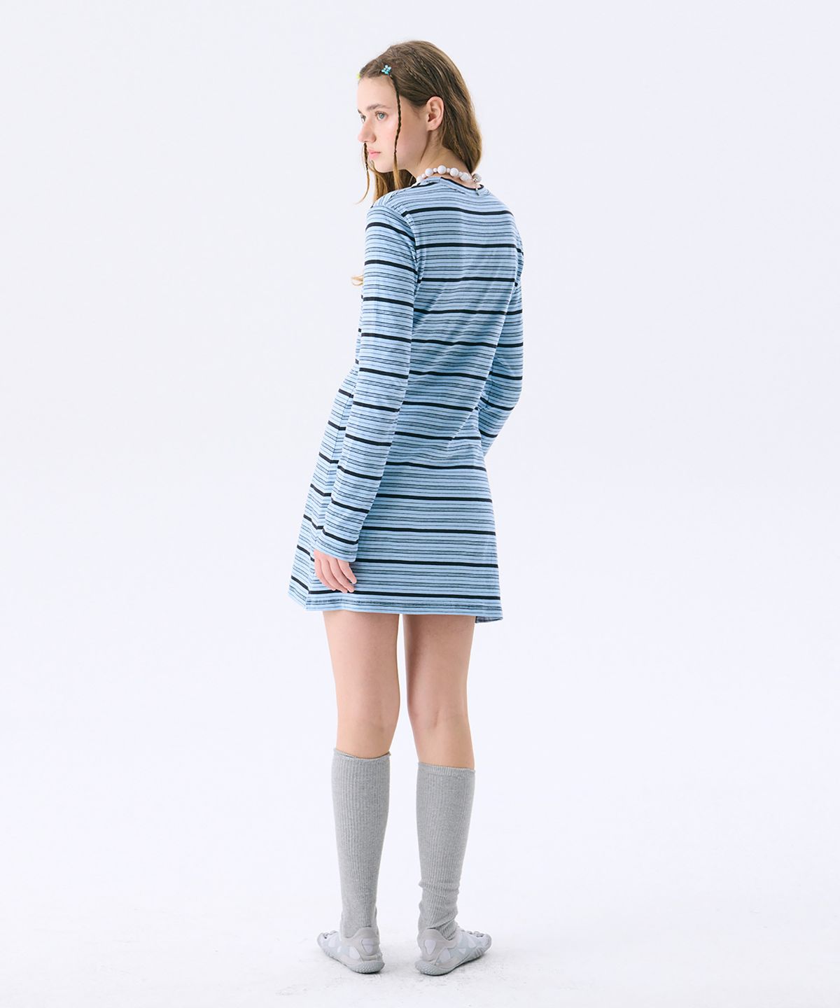 준준스페이스(JUNEJUNE SPACE) Mini Jersey Dress_Light Blue(미니 저지 드레스_라이트 블루)