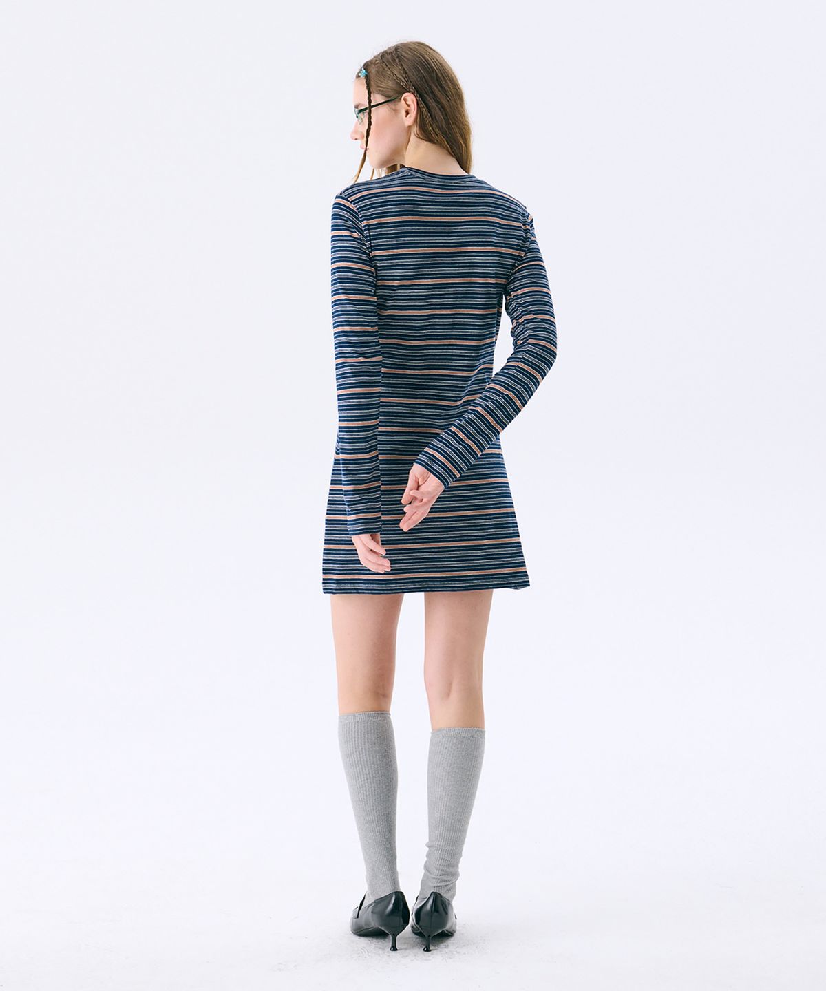 준준스페이스(JUNEJUNE SPACE) Mini Jersey Dress_Navy(미니 저지 드레스_네이비)
