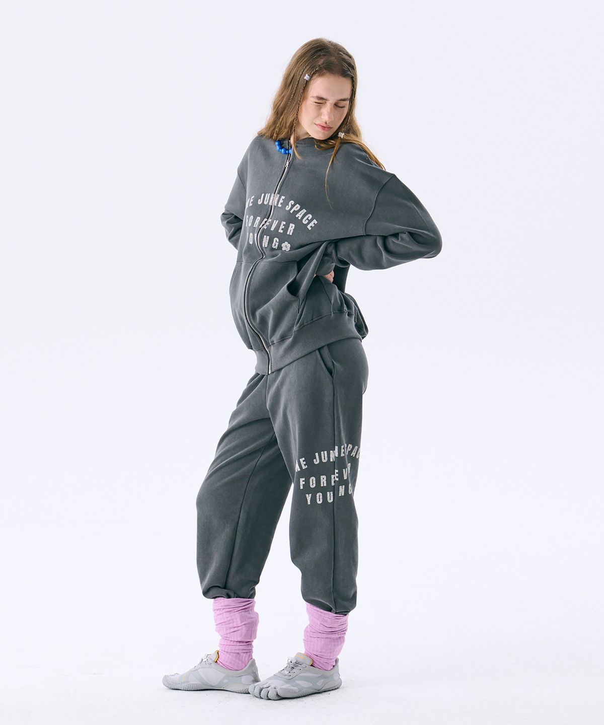 준준스페이스(JUNEJUNE SPACE) Vintage Sweat Pants_Dark Grey(빈티지 스웨트 팬츠_다크 그레이