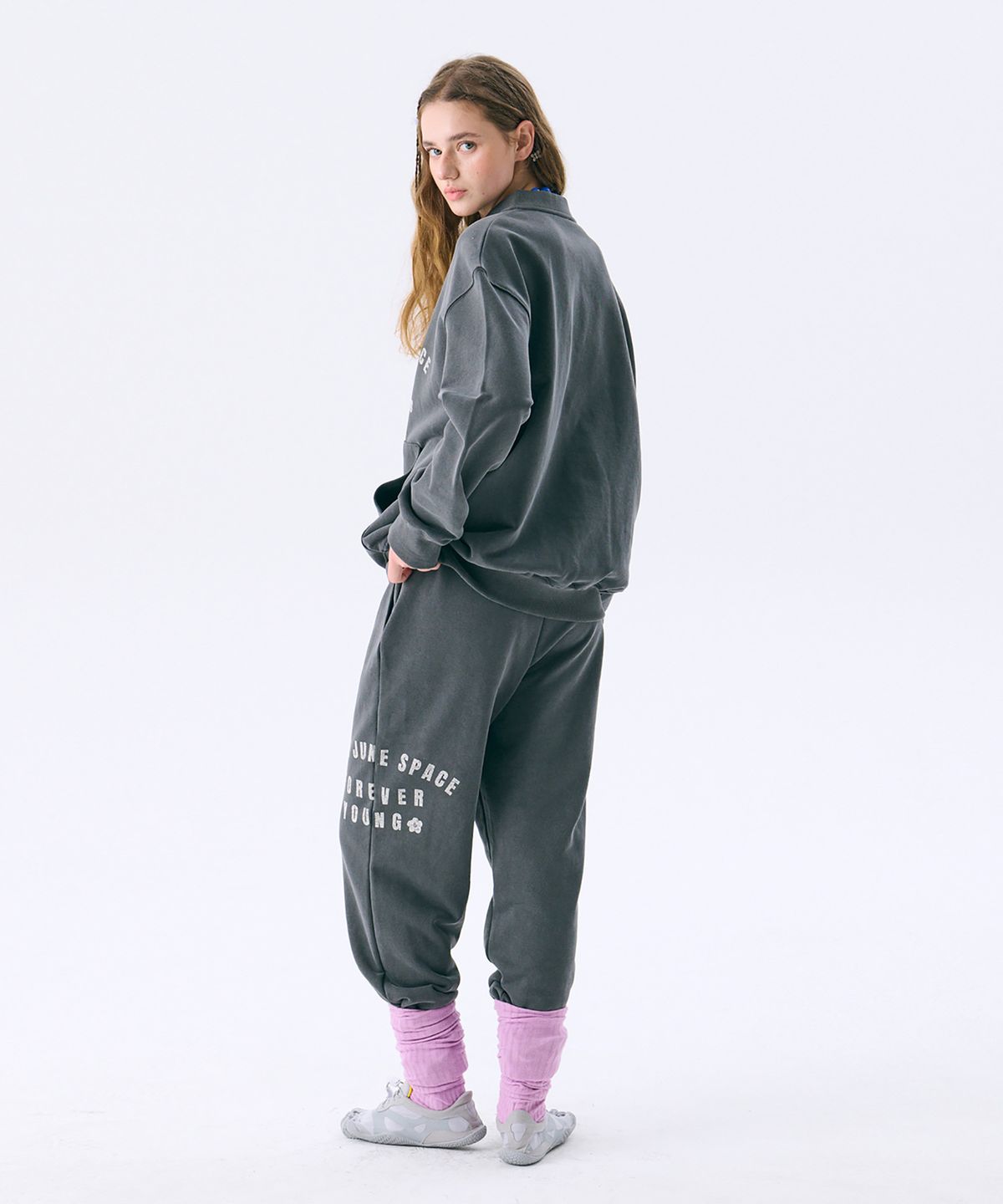 준준스페이스(JUNEJUNE SPACE) Vintage Sweat Pants_Dark Grey(빈티지 스웨트 팬츠_다크 그레이