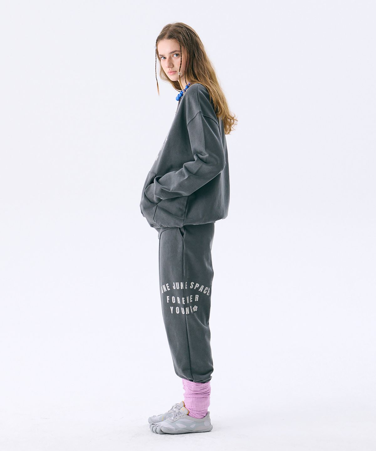 준준스페이스(JUNEJUNE SPACE) Vintage Sweat Pants_Dark Grey(빈티지 스웨트 팬츠_다크 그레이