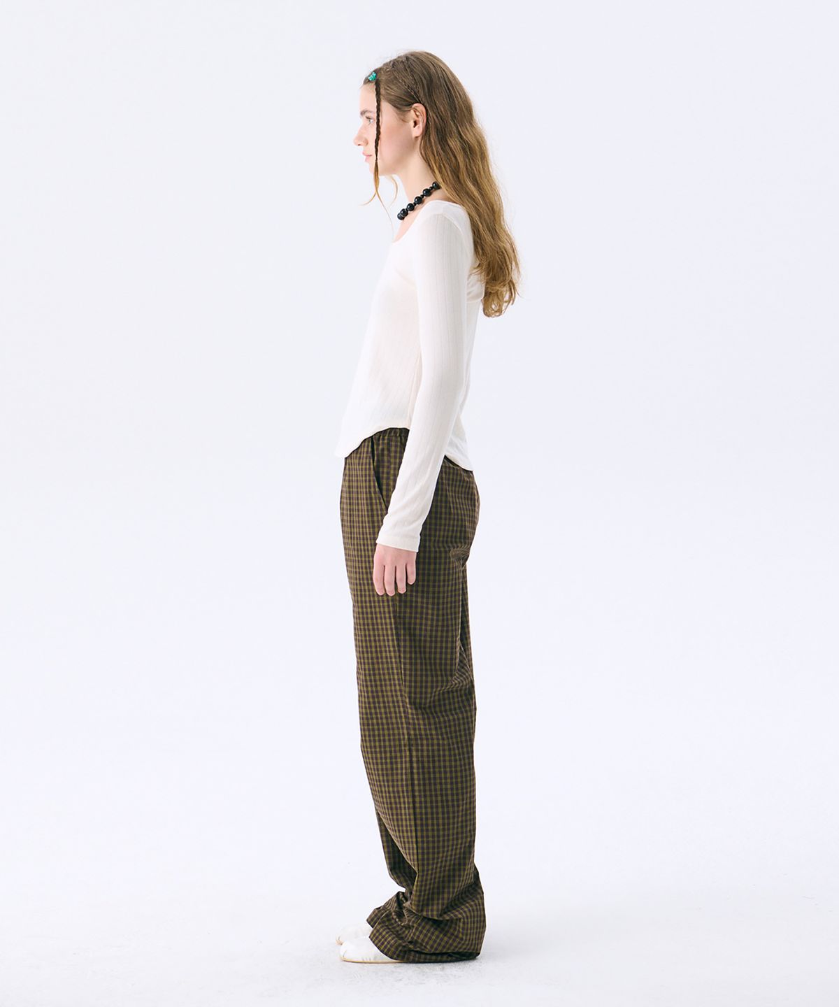 준준스페이스(JUNEJUNE SPACE) Pajama Pants_Khaki(파자마 팬츠_카키)