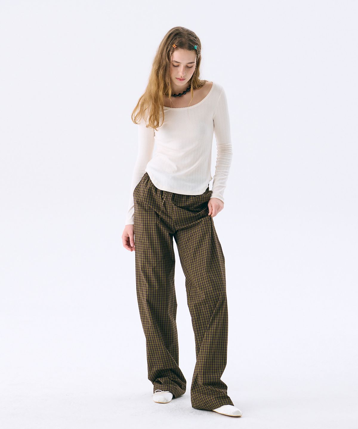 준준스페이스(JUNEJUNE SPACE) Pajama Pants_Khaki(파자마 팬츠_카키)