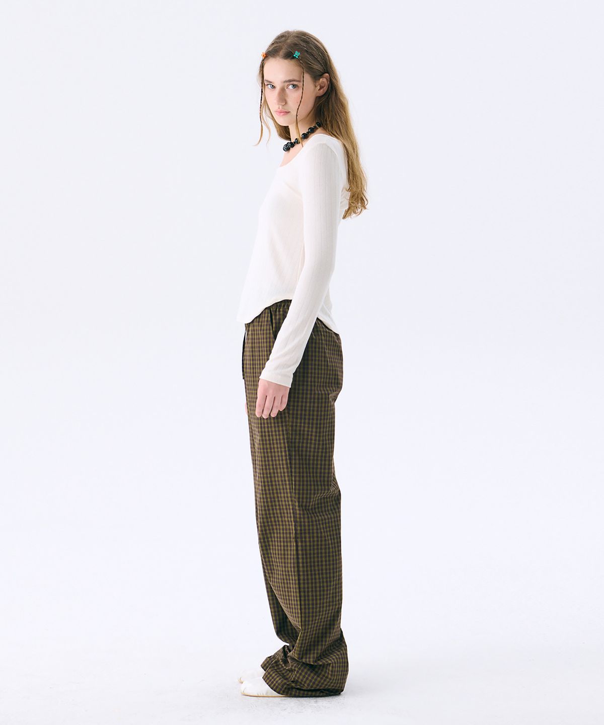 준준스페이스(JUNEJUNE SPACE) Pajama Pants_Khaki(파자마 팬츠_카키)