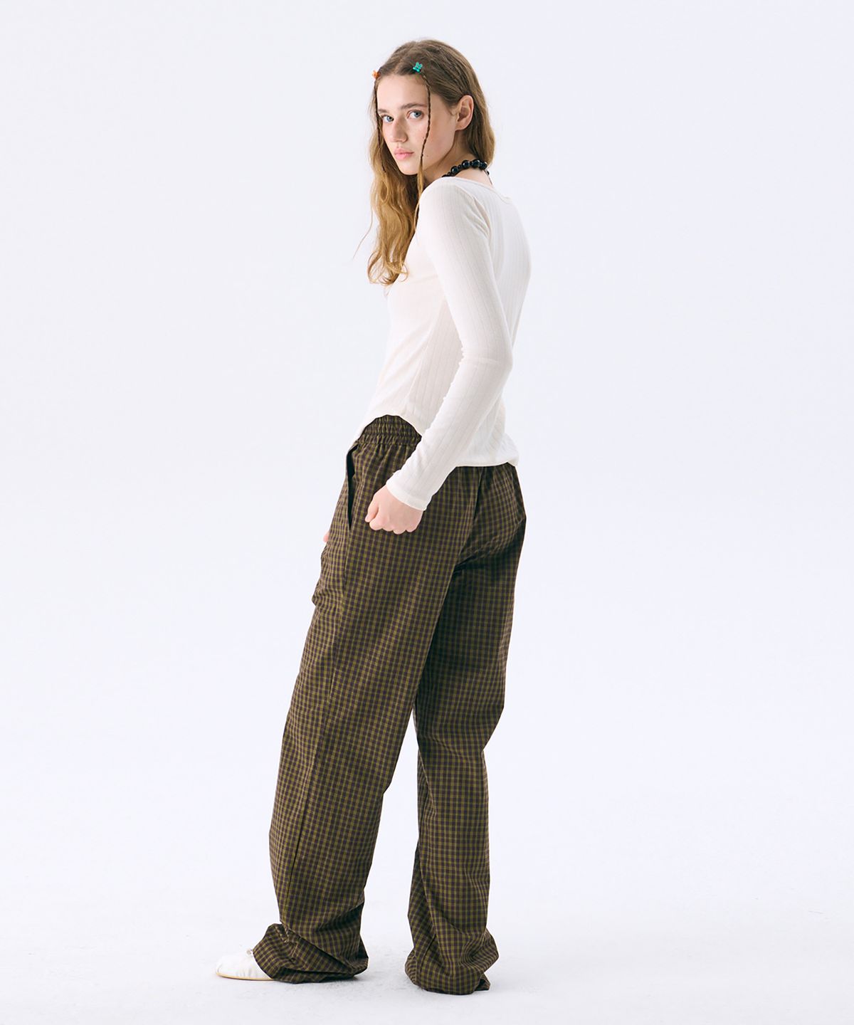 준준스페이스(JUNEJUNE SPACE) Pajama Pants_Khaki(파자마 팬츠_카키)