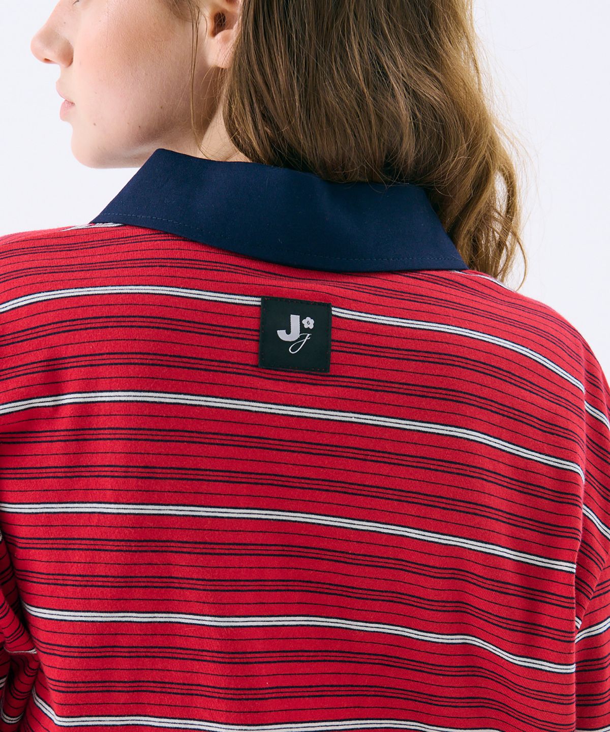 준준스페이스(JUNEJUNE SPACE) Regular Fit Rugby T_Red(레귤러 핏 럭비 티셔츠_레드)