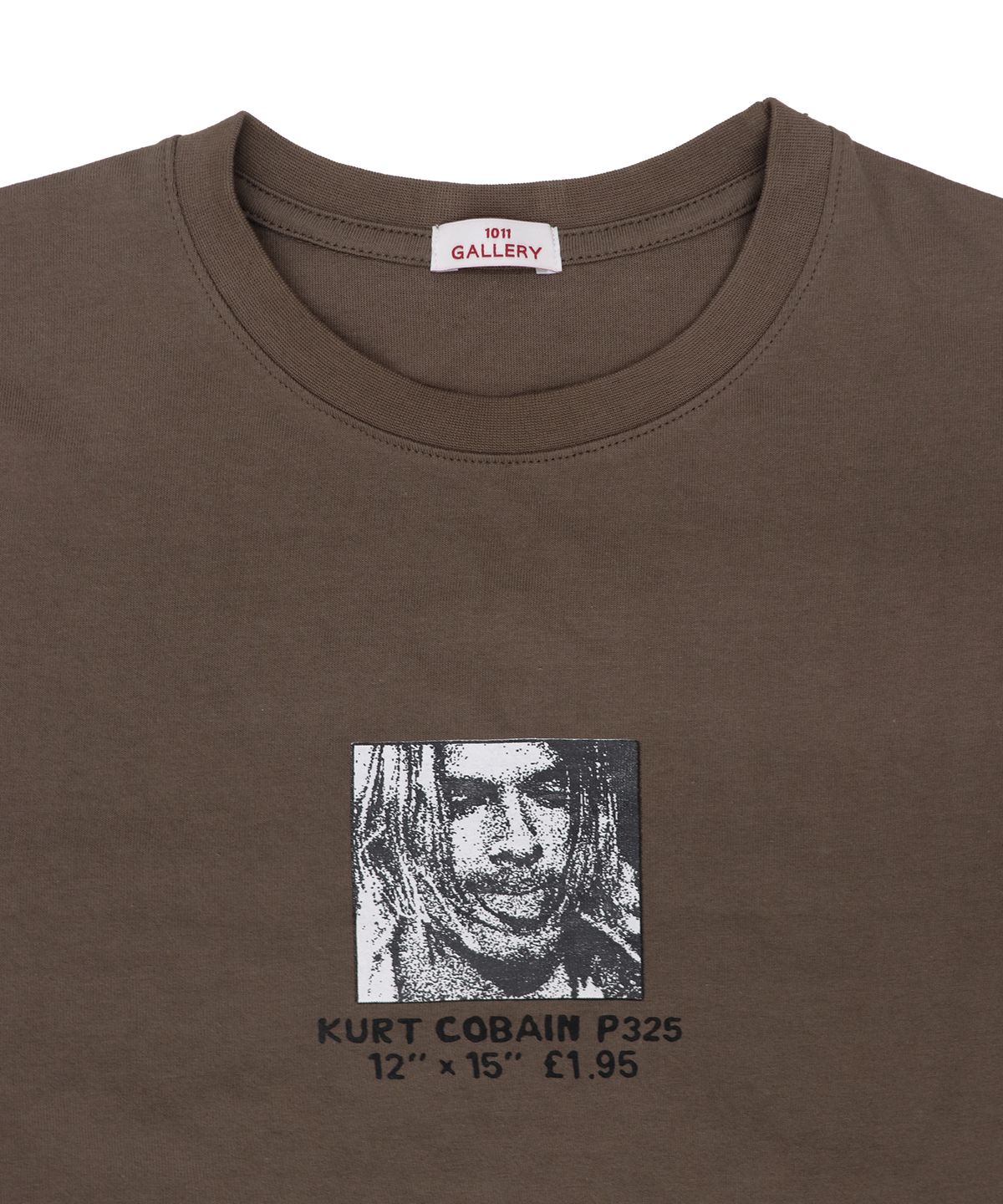 1011갤러리(1011 GALLERY) Kurt Cobain Portrait Long Sleeve T-Shirts - Brown