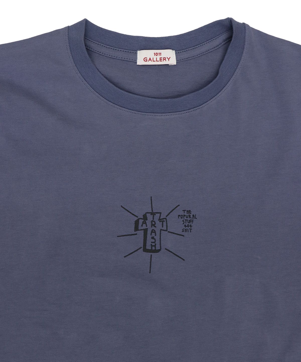1011갤러리(1011 GALLERY) Gallery Logo Long Sleeve T-Shirts - Blue