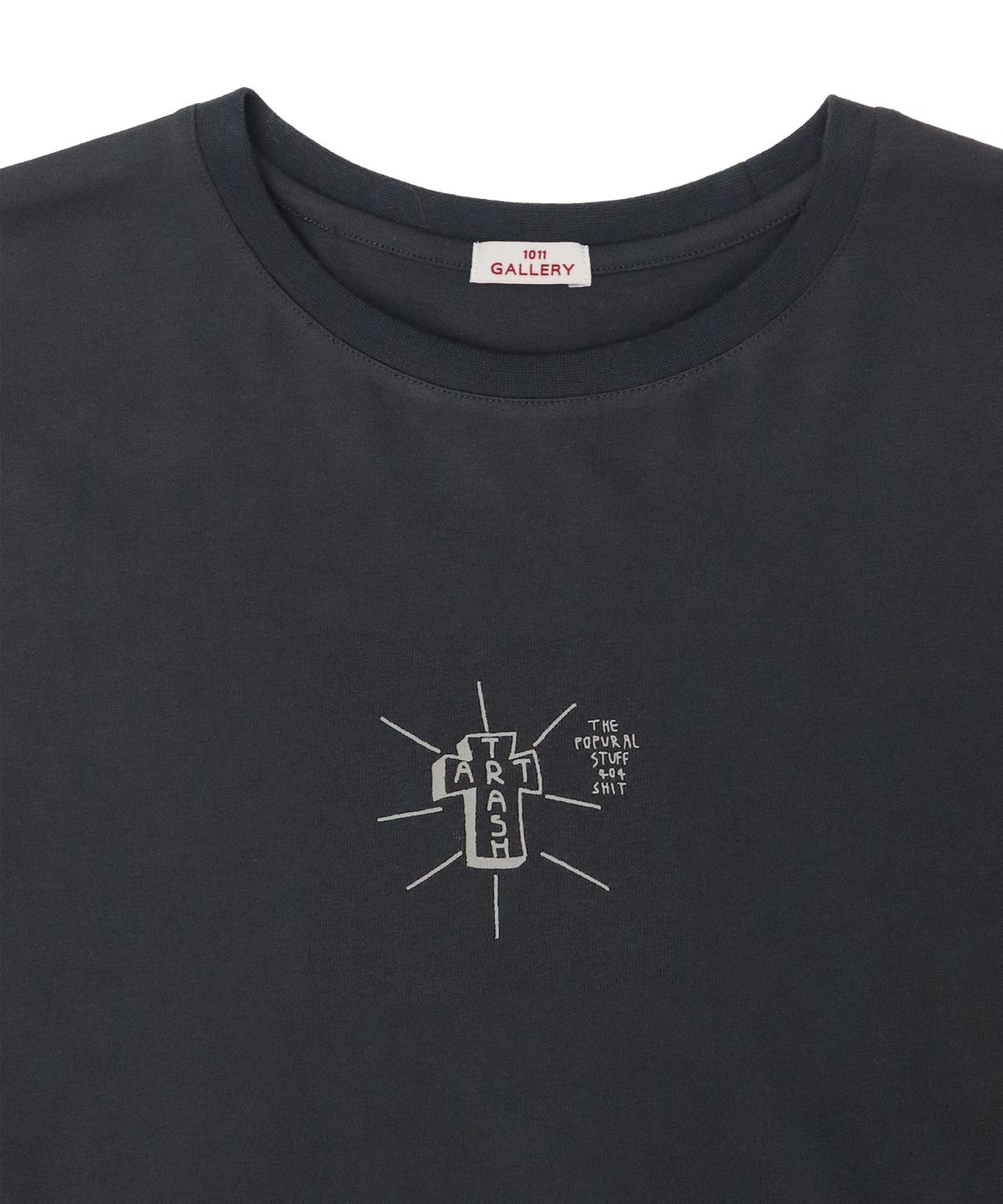 1011갤러리(1011 GALLERY) Gallery Logo Long Sleeve T-Shirts - Charcoal