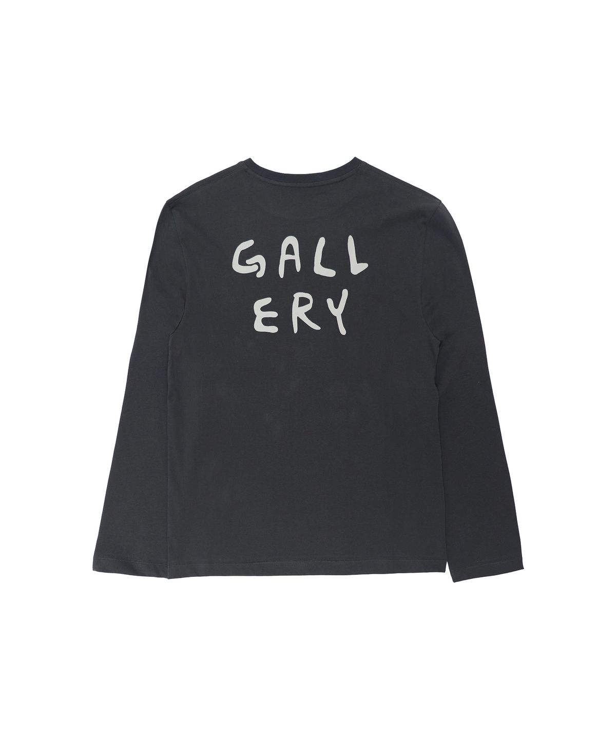 1011갤러리(1011 GALLERY) Gallery Logo Long Sleeve T-Shirts - Charcoal