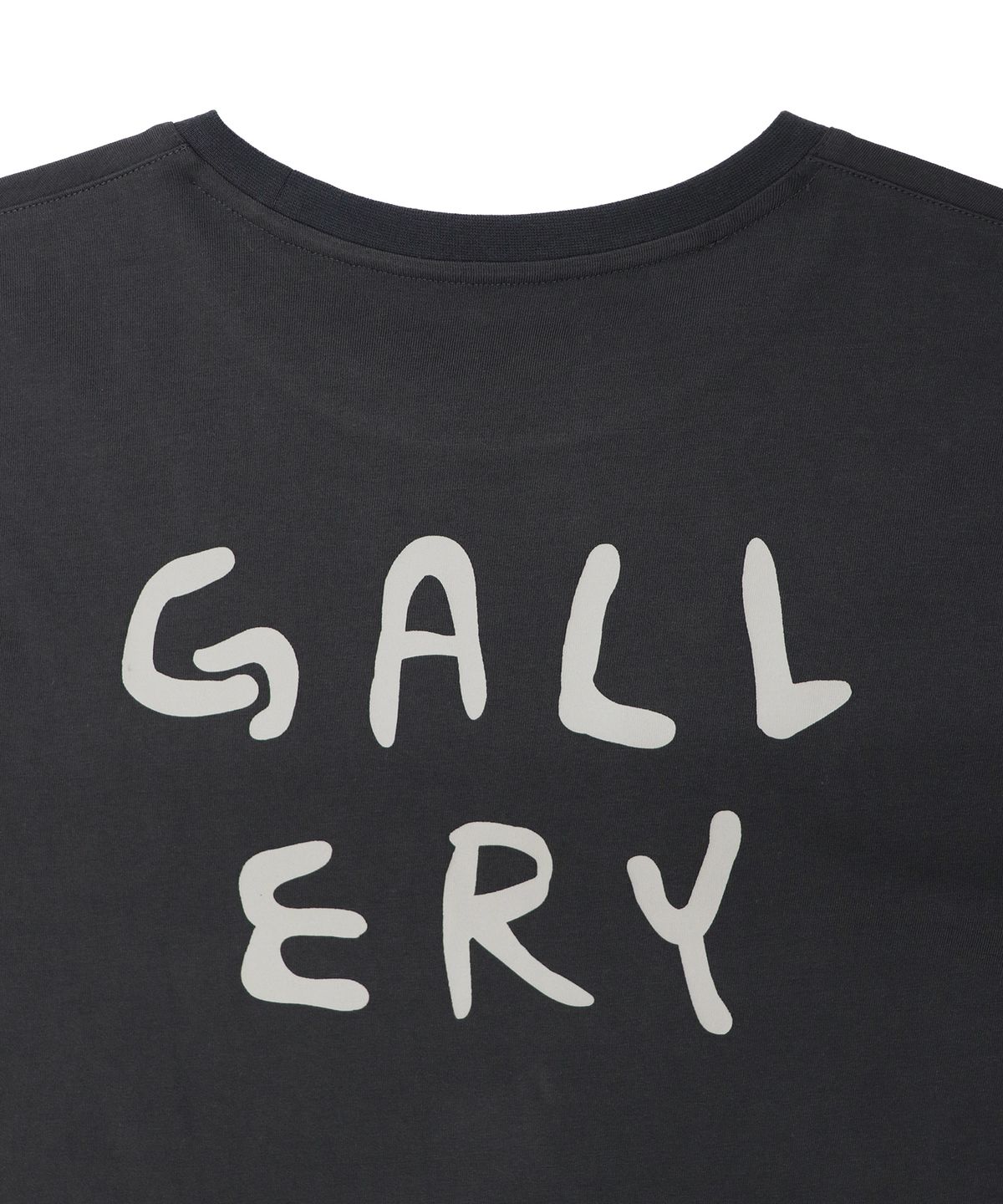 1011갤러리(1011 GALLERY) Gallery Logo Long Sleeve T-Shirts - Charcoal