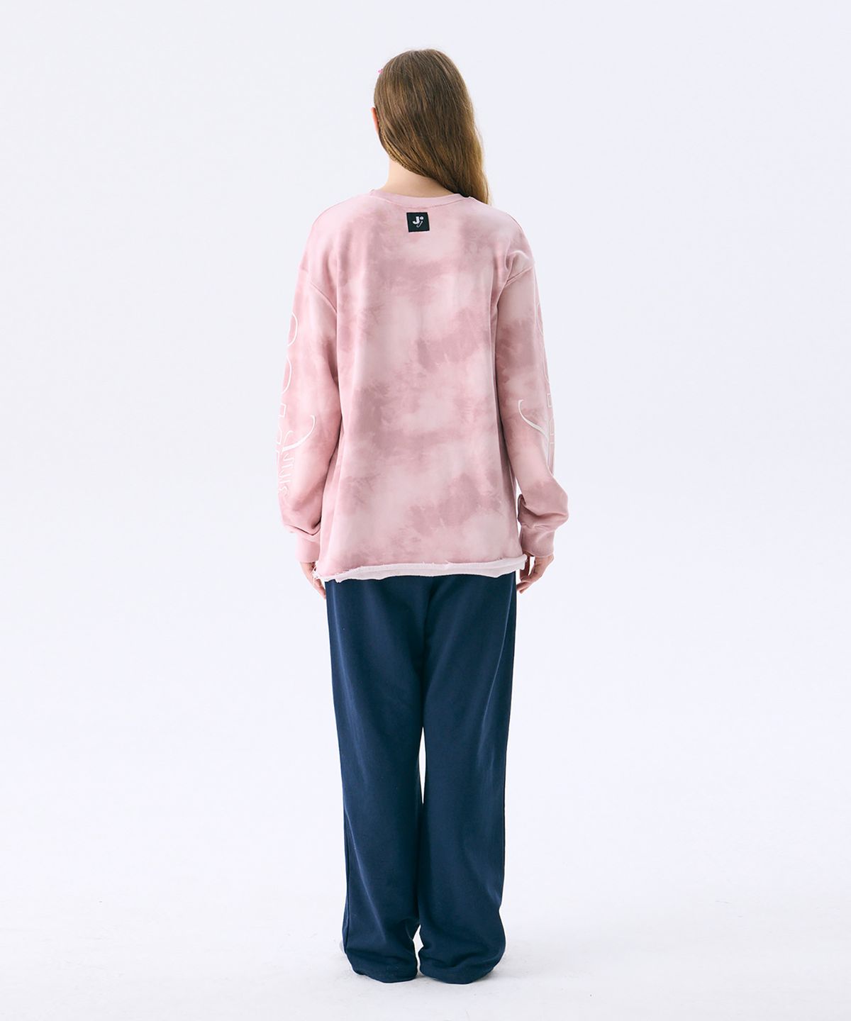 준준스페이스(JUNEJUNE SPACE) Washed Printed Sweat T_Pink(워시드 프린트 스웨트 티_핑크)