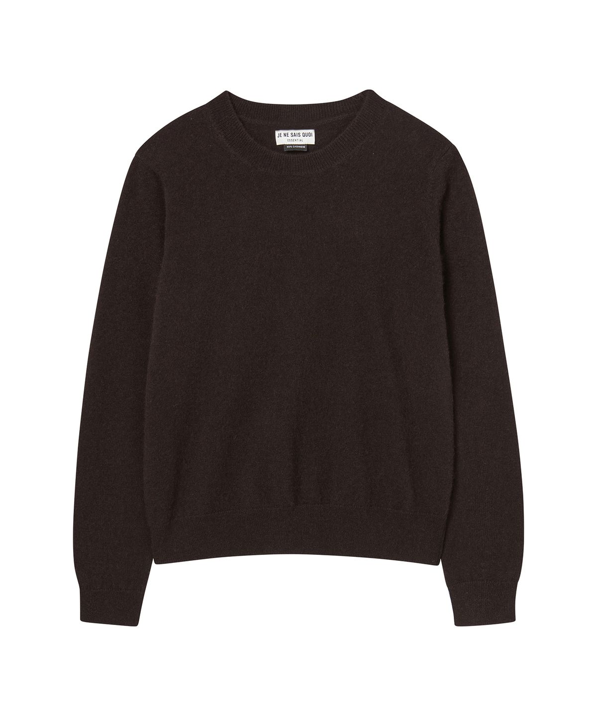 주느세콰(JE NE SAIS QUOI) [100% Cashmere] 시그니처 크루넥 캐시미어 풀오버_ 브라운