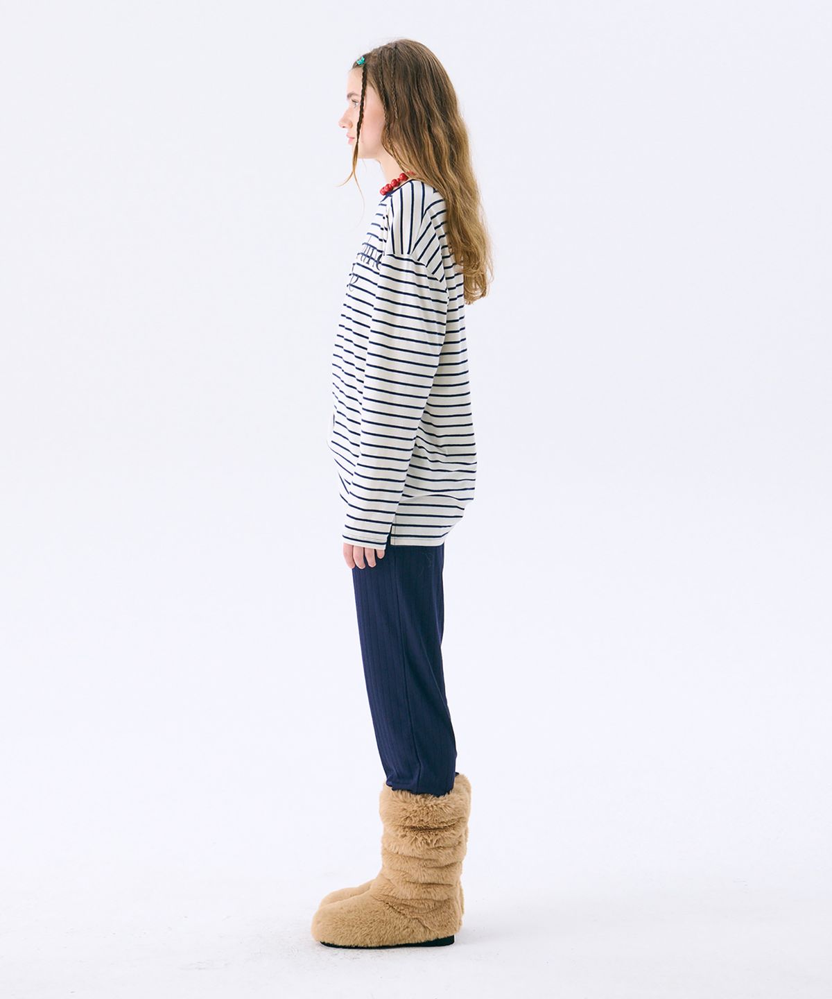준준스페이스(JUNEJUNE SPACE) VOL14. Stripe T_Cream(VOL14. 스트라이프 티_크림)