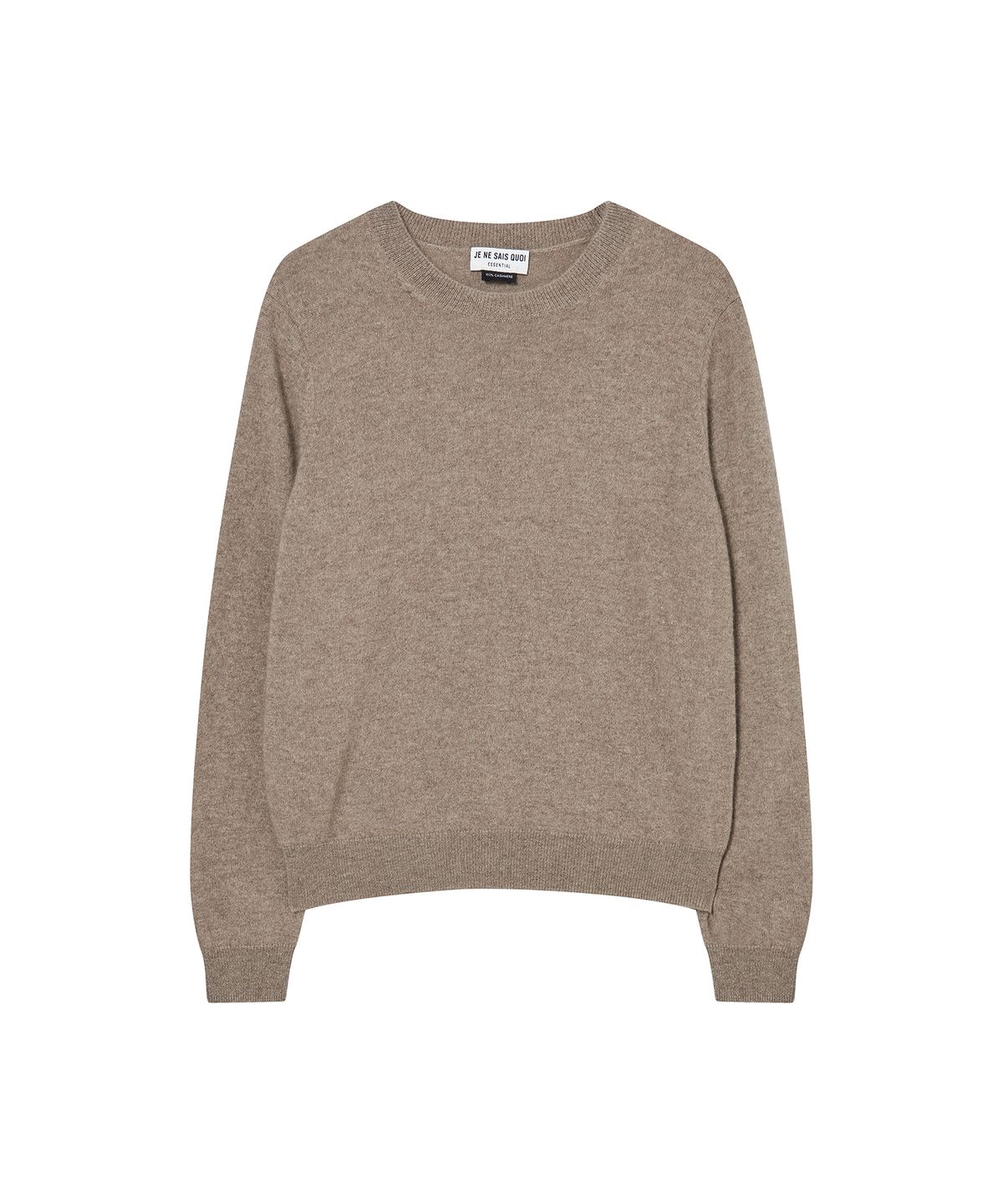 주느세콰(JE NE SAIS QUOI) [100% Cashmere] 시그니처 크루넥 캐시미어 풀오버_ 모카