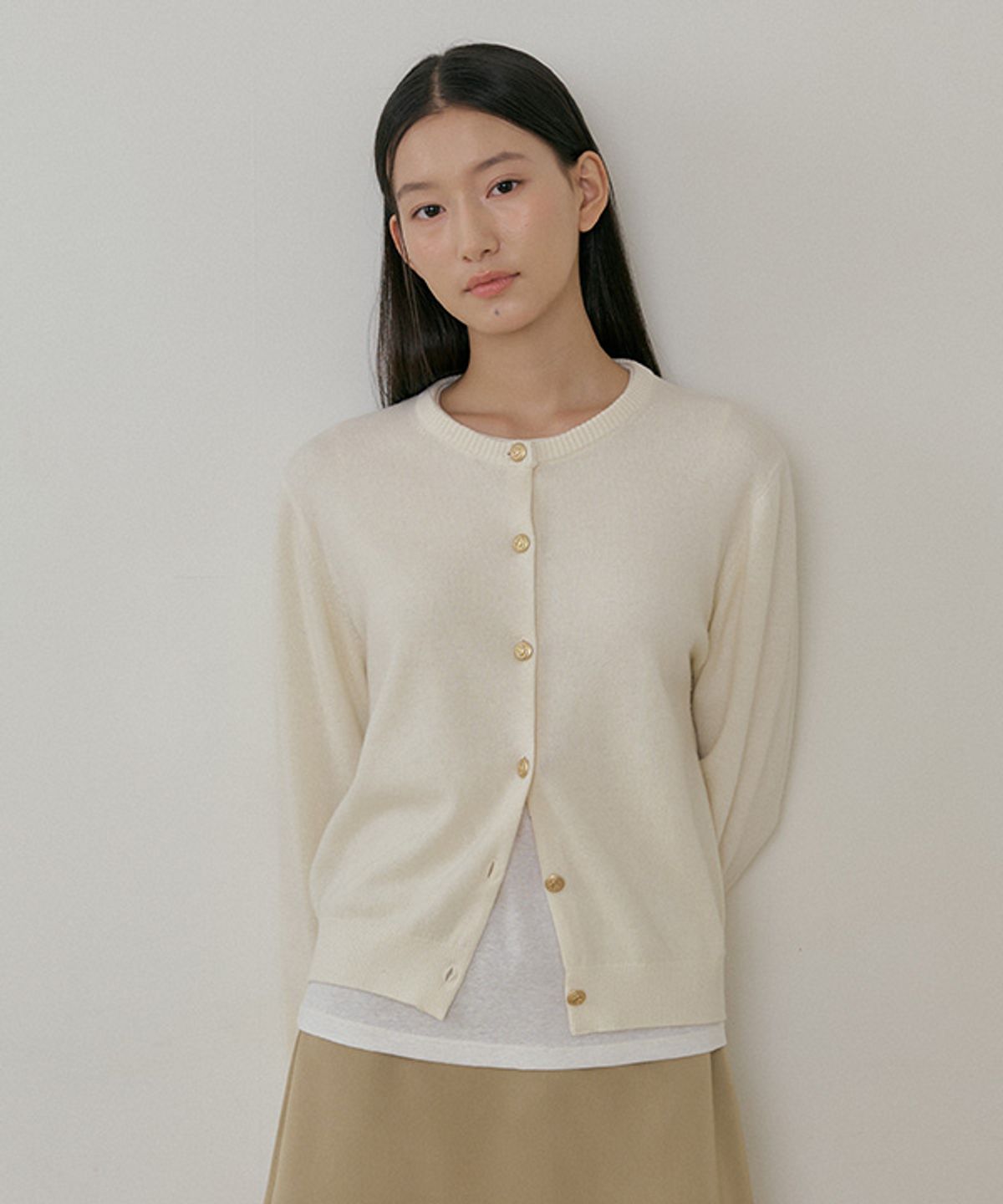 링서울(LINGSEOUL) soft wool tencel tee-cream