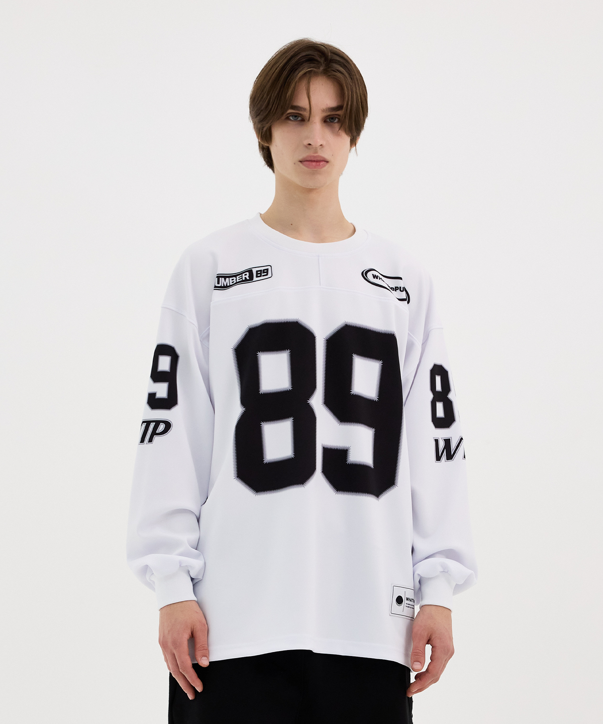 왓더퍽(WHATHEPUCK) WTP 오버사이즈  89넘버 져지 화이트