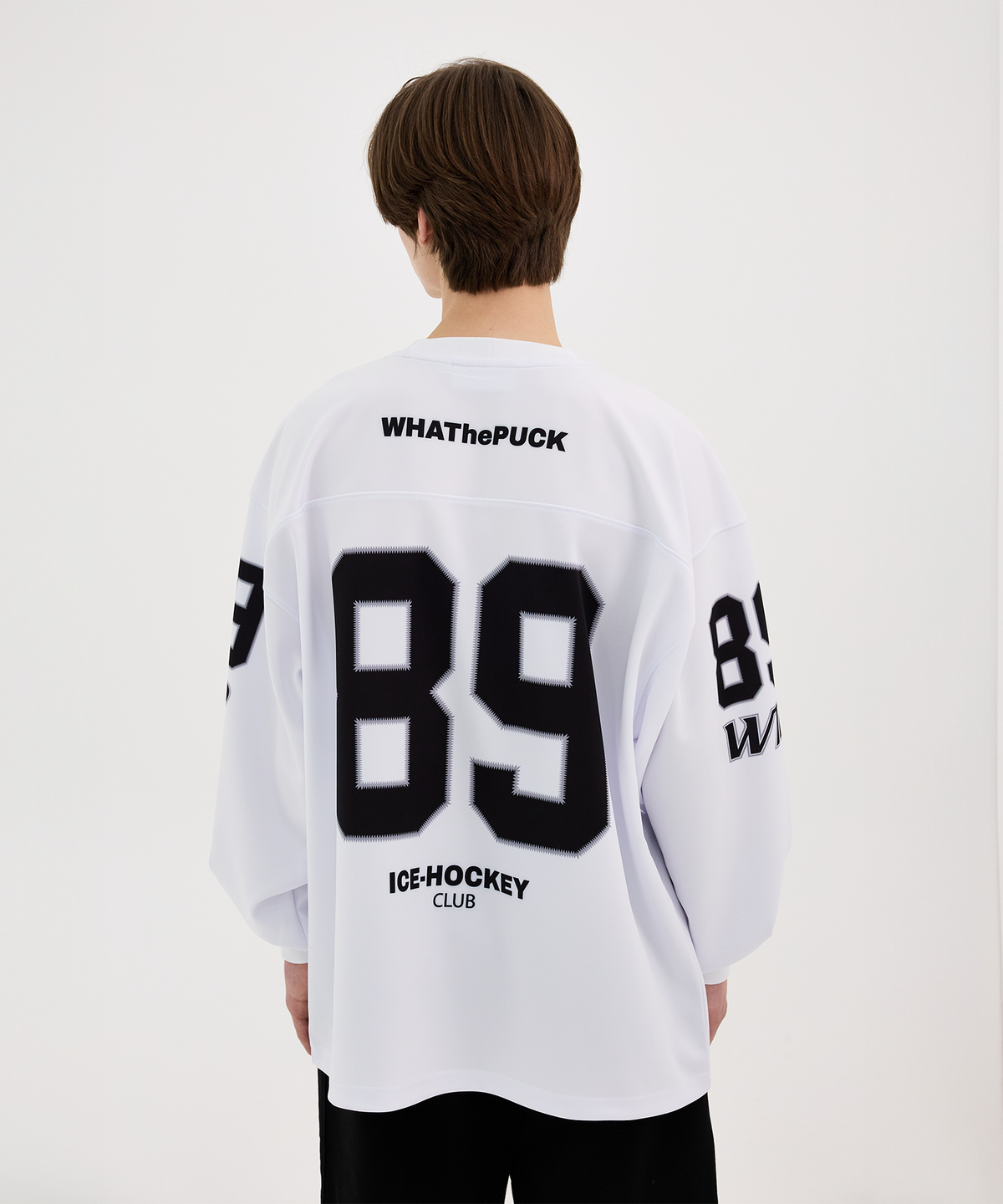 왓더퍽(WHATHEPUCK) WTP 오버사이즈  89넘버 져지 화이트