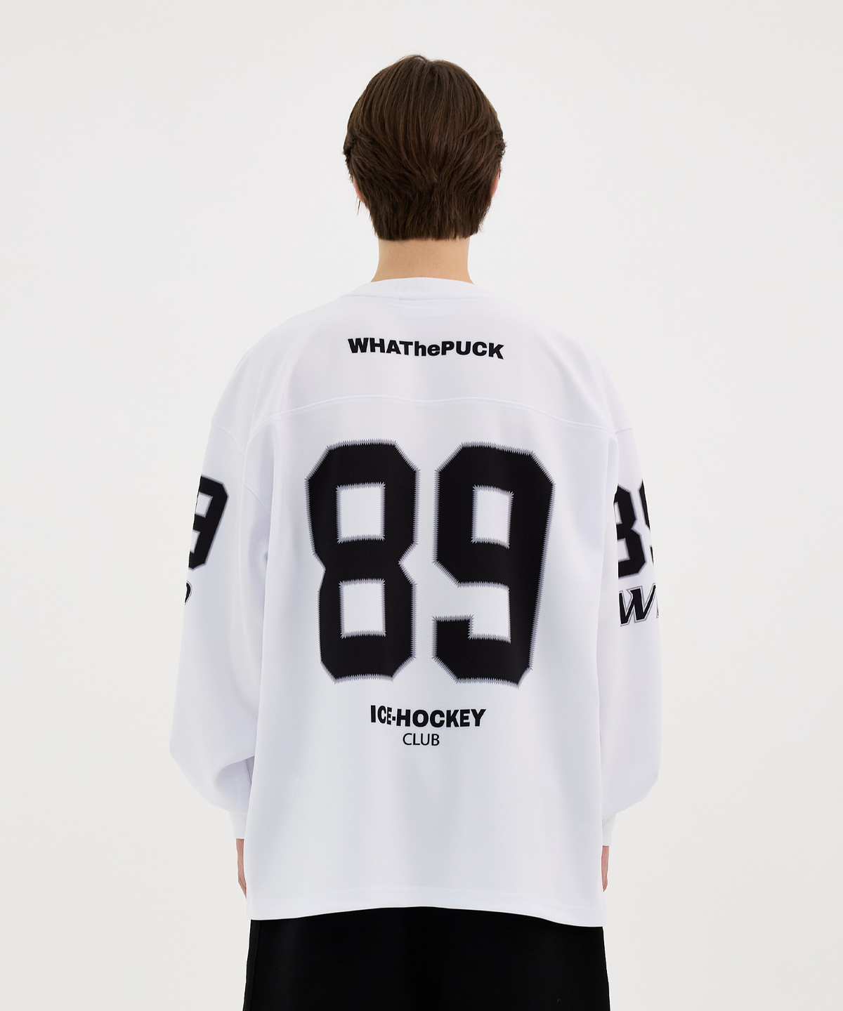 왓더퍽(WHATHEPUCK) WTP 오버사이즈  89넘버 져지 화이트