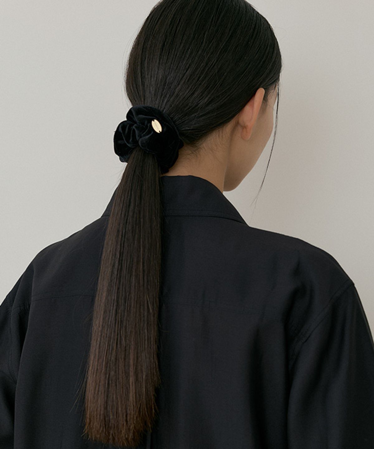 링서울(LINGSEOUL) [3set] velvet mini scrunchie-black