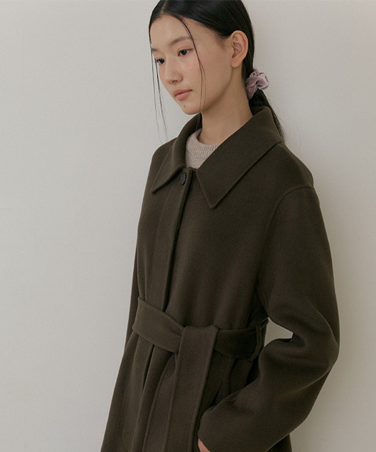 링서울(LINGSEOUL) [3set] velvet mini scrunchie-black