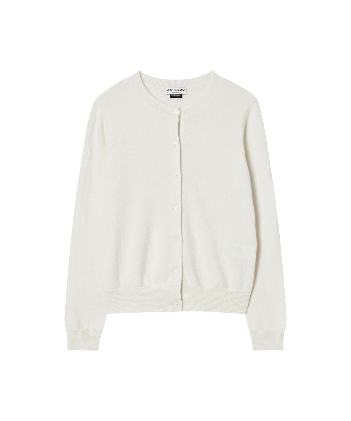 주느세콰(JE NE SAIS QUOI) [100% Cashmere] 시그니처 크루넥 캐시미어 가디건_ 아이보리