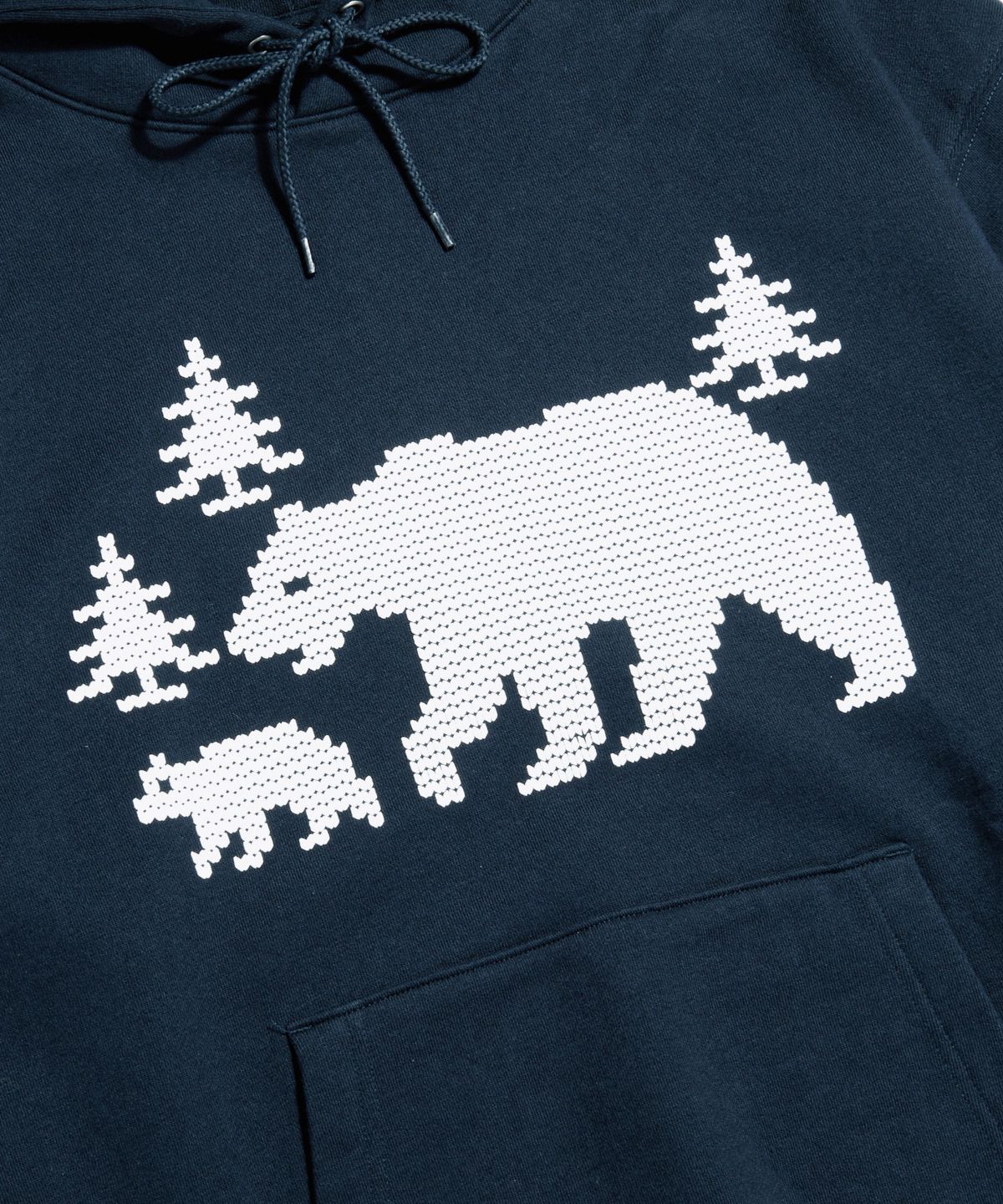 에스피오나지(ESPIONAGE) Bear Family Heavyweight Hoodie Navy