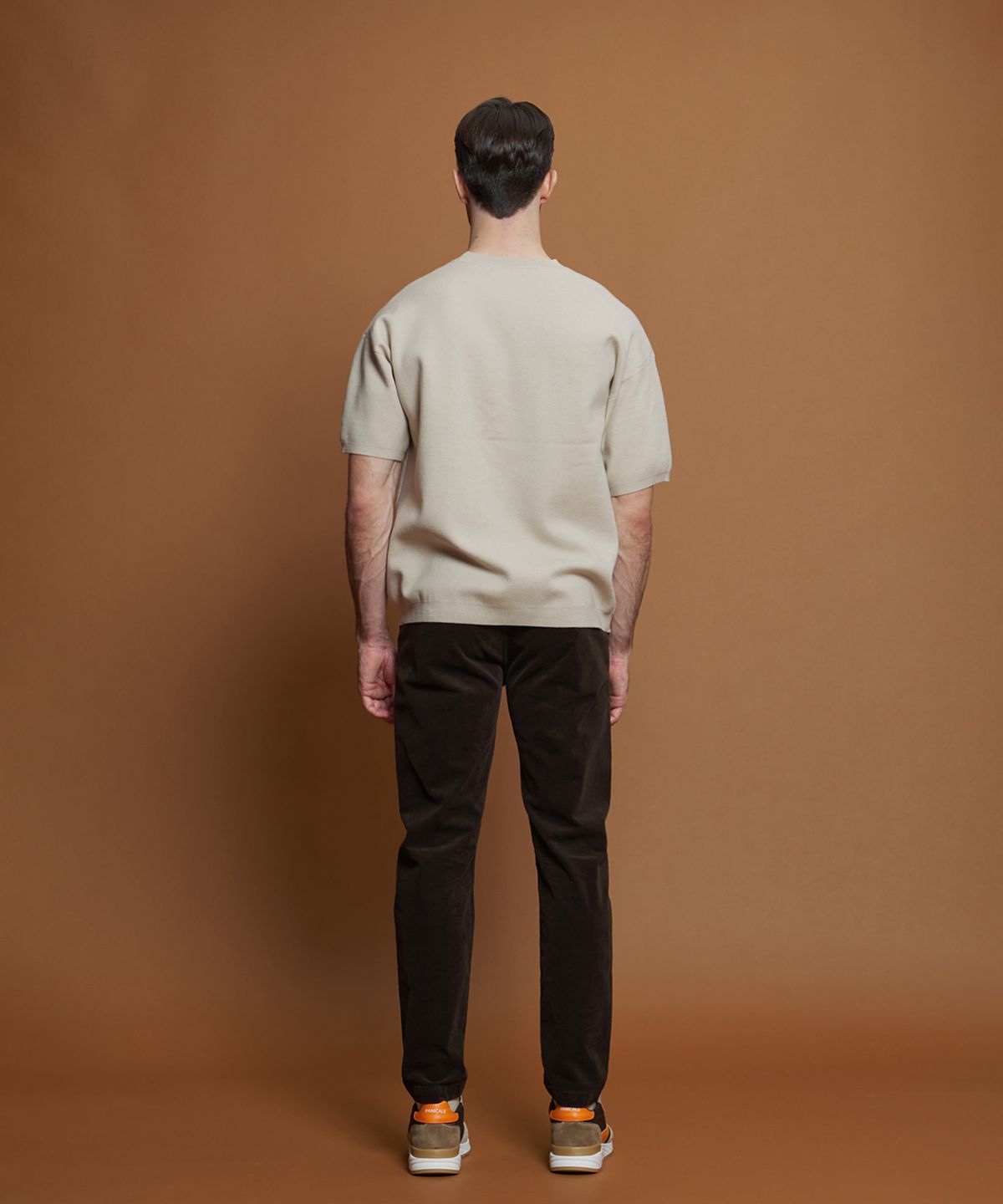 빠니깔레(PANICALE) 브라운 레귤러핏 세골 코듀로이 팬츠