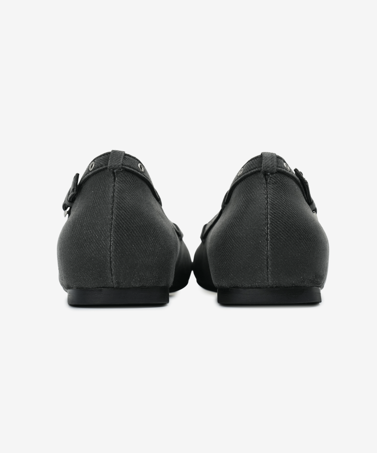 이크닉(IHCNIK) 001 coated denim eyelet flats
