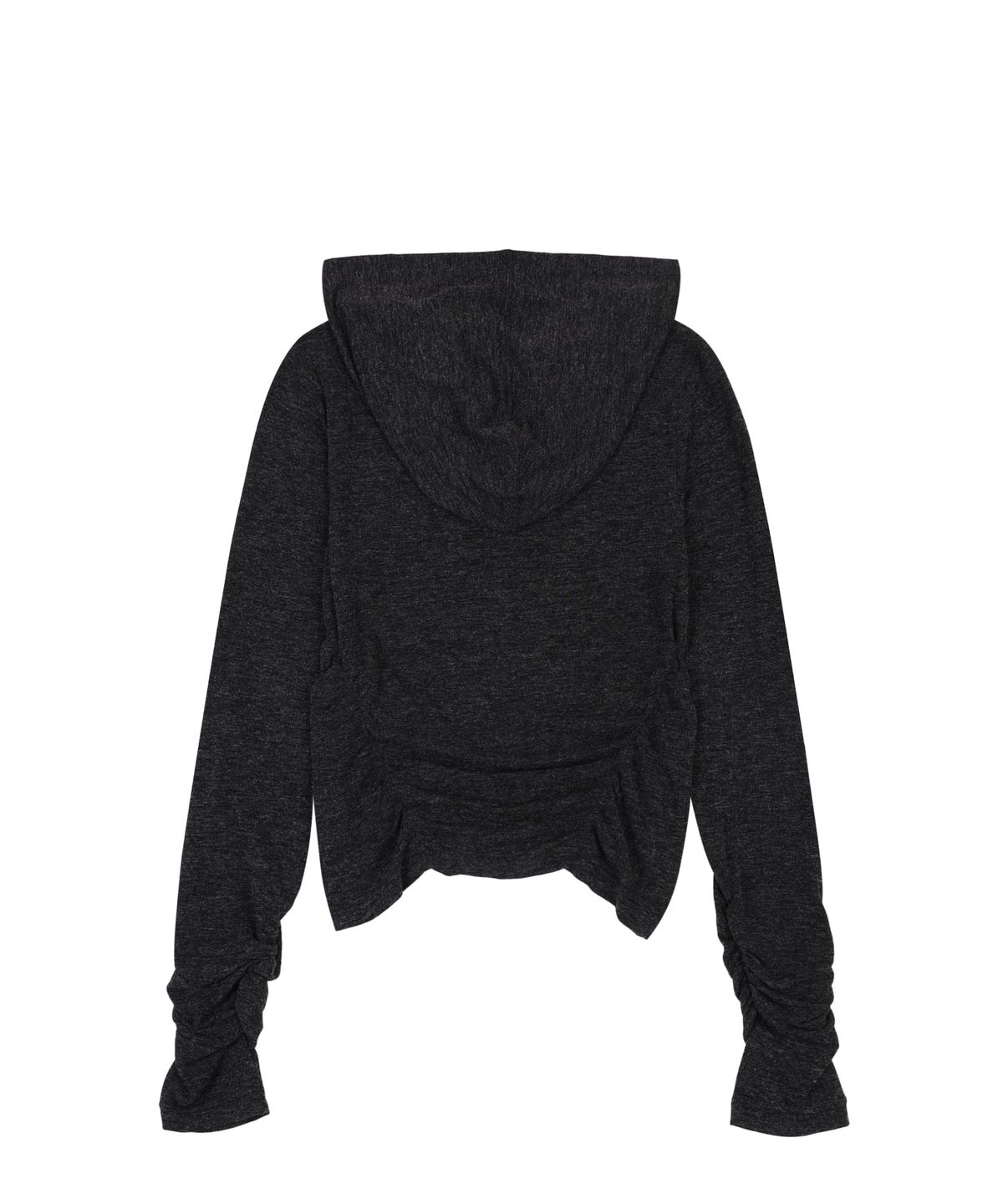 오디너리 홀리데이(ORDINARY HOLIDAY) SHIRRING HOOD SLIM T-SHIRT [CHARCOAL]