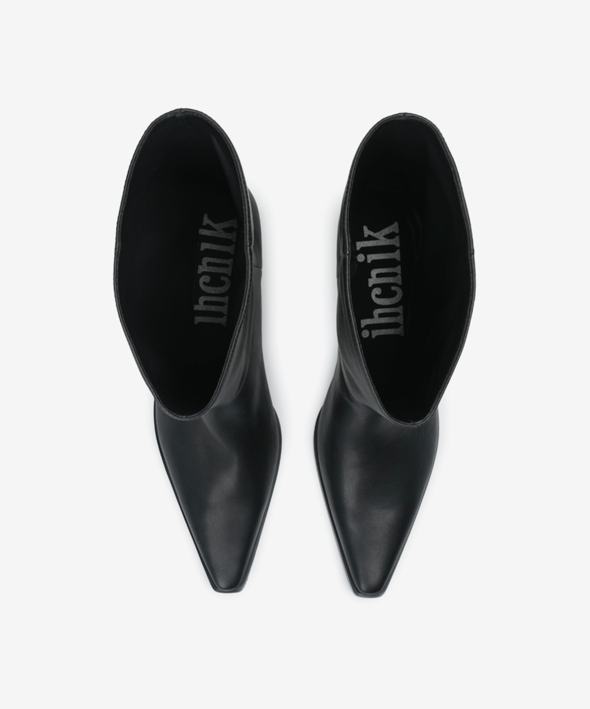 이크닉(IHCNIK) 004 sharp toe middle boots / black