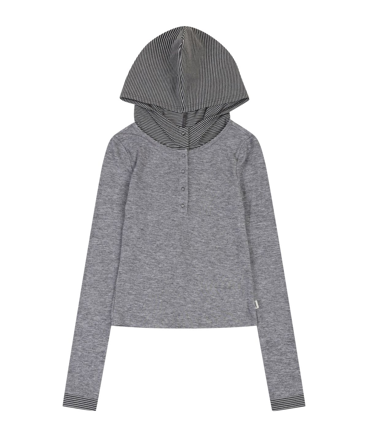 오디너리 홀리데이(ORDINARY HOLIDAY) LAYERED SLIM HOODIE [MELANGE]
