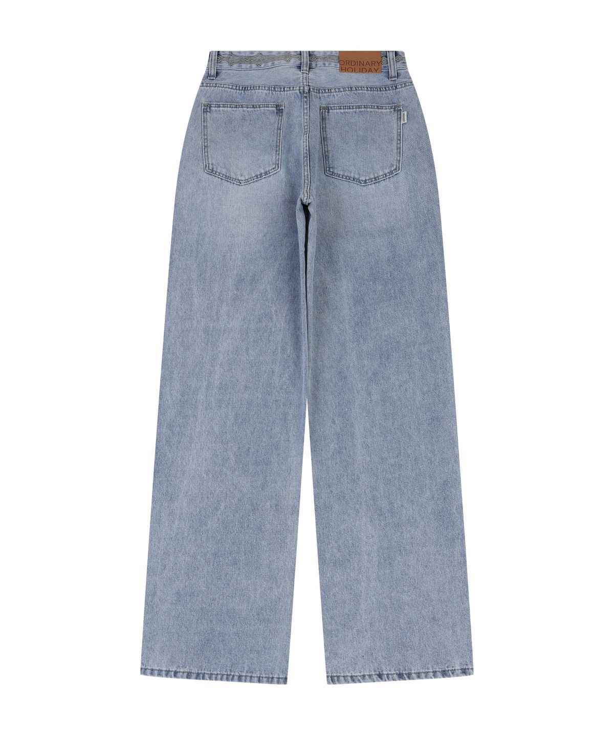 오디너리 홀리데이(ORDINARY HOLIDAY) WAIST POINT DENIM WIDE PANTS [SKY BLUE]