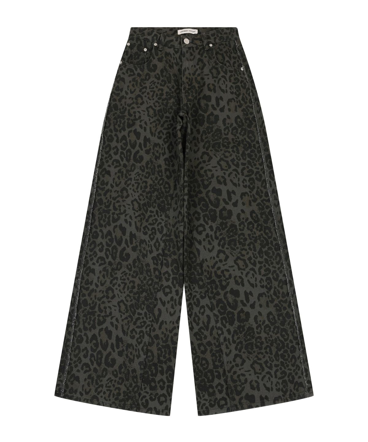 오디너리 홀리데이(ORDINARY HOLIDAY) LEOPARD WIDE PANTS [KHAKI]