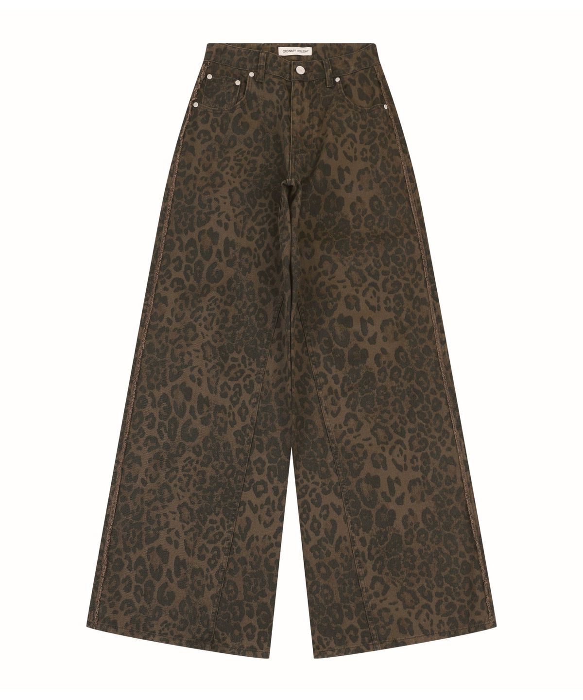 오디너리 홀리데이(ORDINARY HOLIDAY) LEOPARD WIDE PANTS [BROWN]