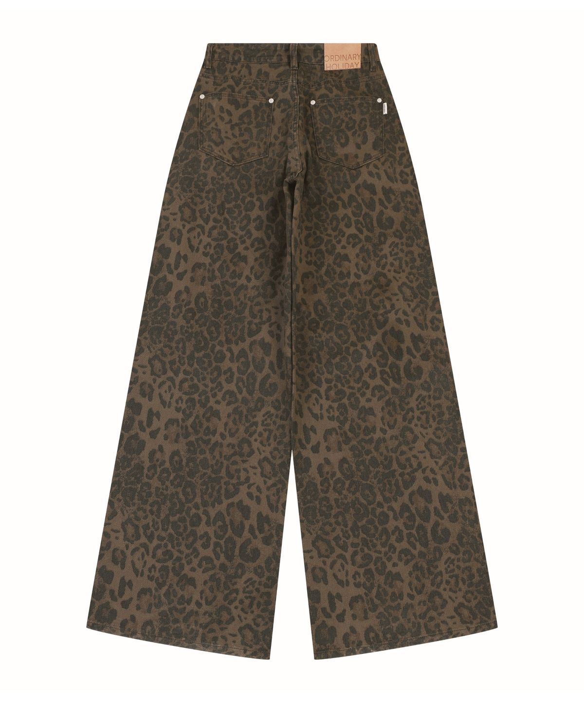 오디너리 홀리데이(ORDINARY HOLIDAY) LEOPARD WIDE PANTS [BROWN]