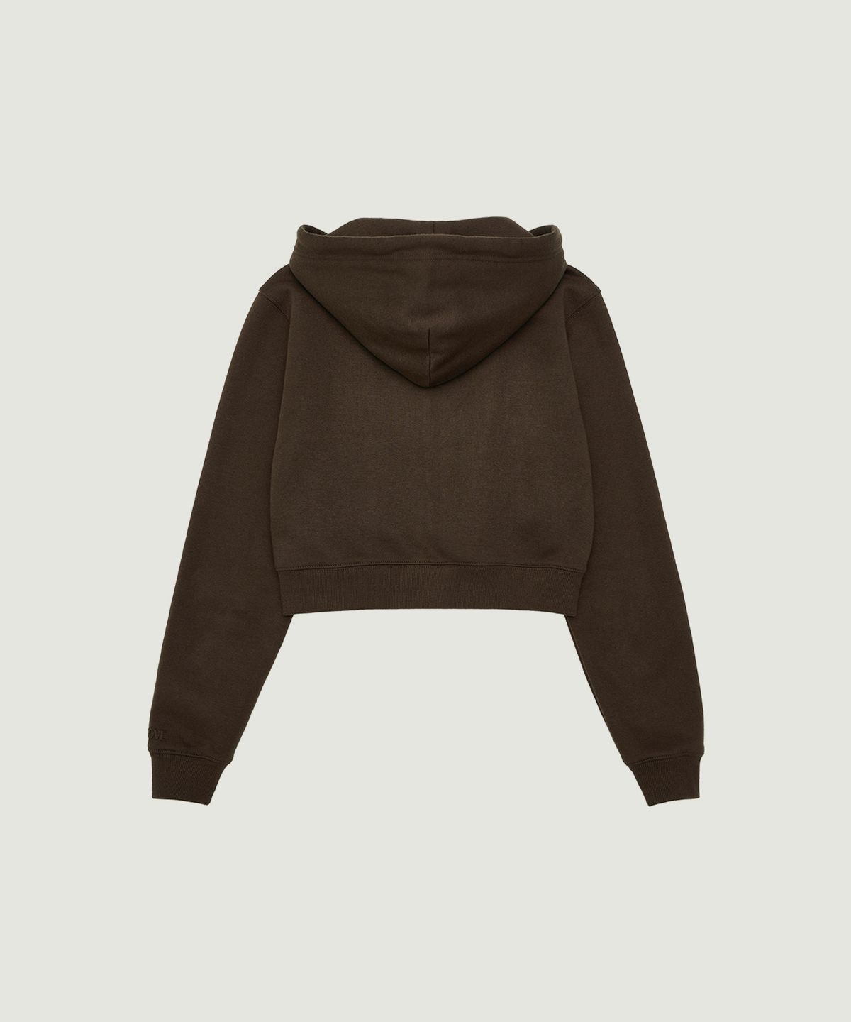 그로브(GROVE) GRVR CROP HOODIE ZIP-UP (BROWN)