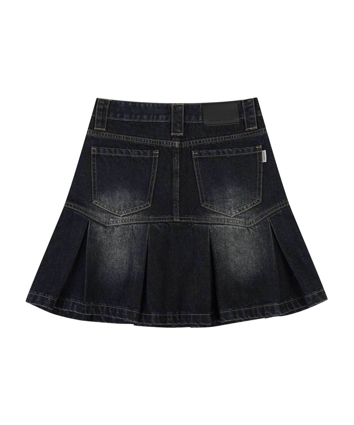 오디너리 홀리데이(ORDINARY HOLIDAY) LOW DENIM MIDI SKIRT [INDIGO BLUE]