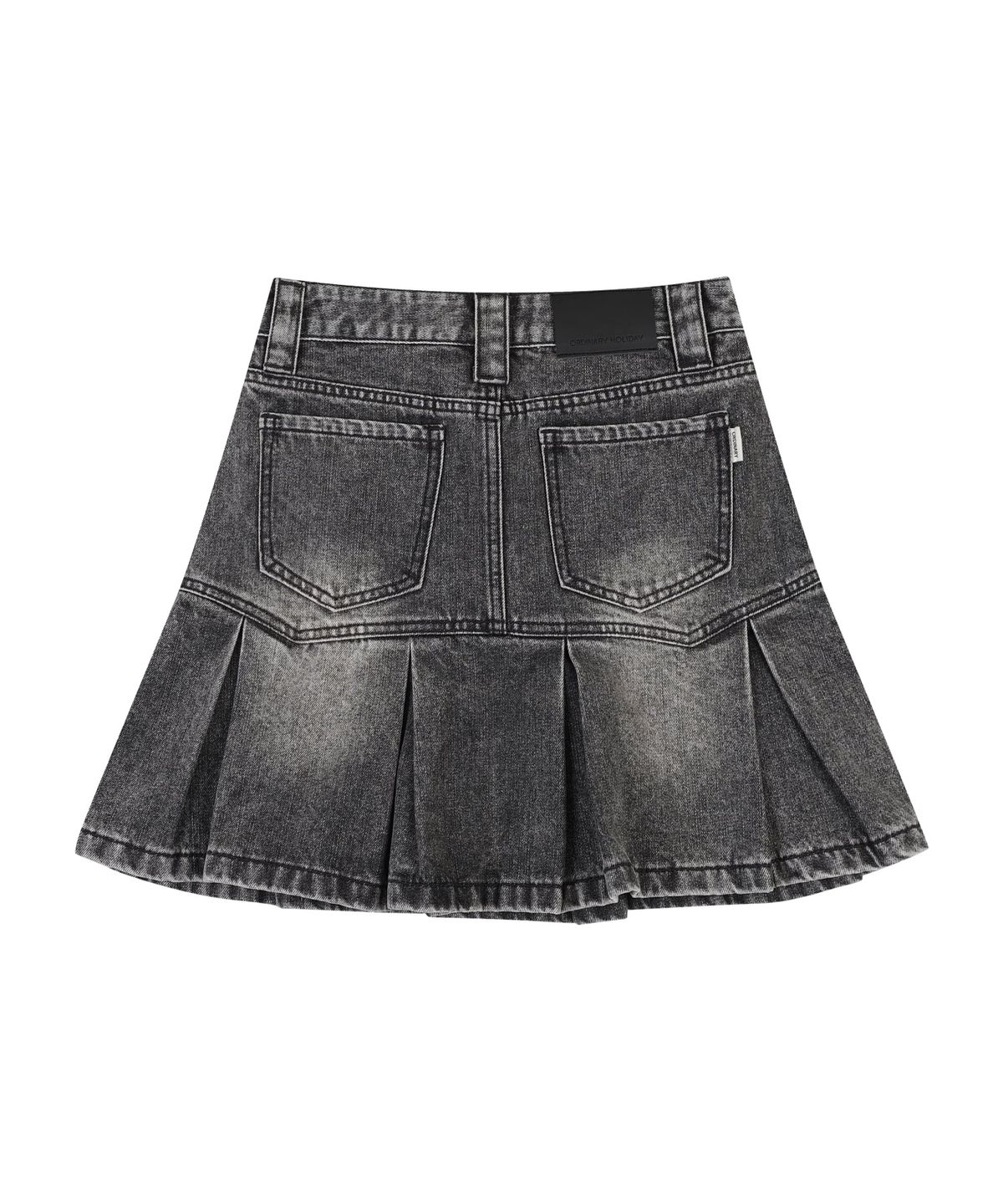 오디너리 홀리데이(ORDINARY HOLIDAY) LOW DENIM MIDI SKIRT [GRAY]