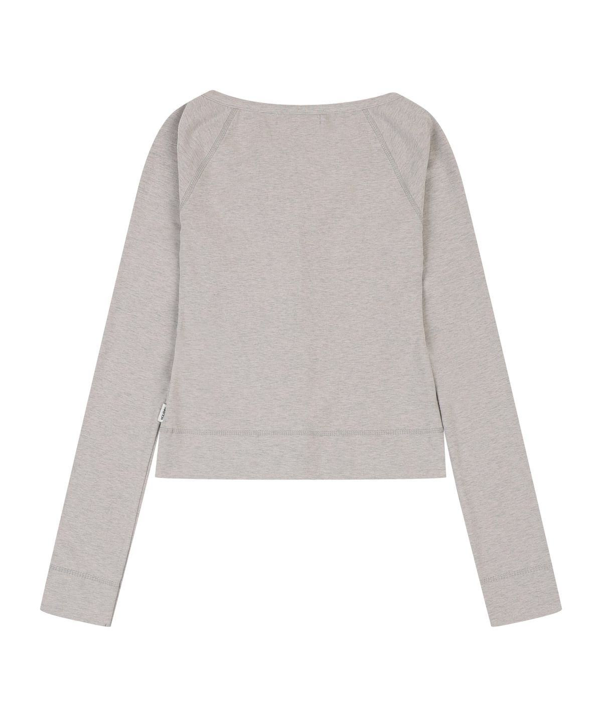 오디너리 홀리데이(ORDINARY HOLIDAY) SNAP HENLEY NECK T-SHIRT [MELANGE]