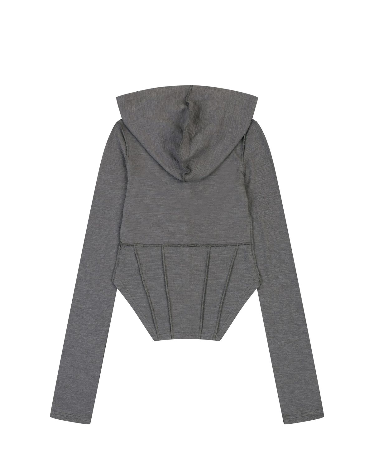 오디너리 홀리데이(ORDINARY HOLIDAY) SLIM CORSET HOOD CARDIGAN [GRAY]