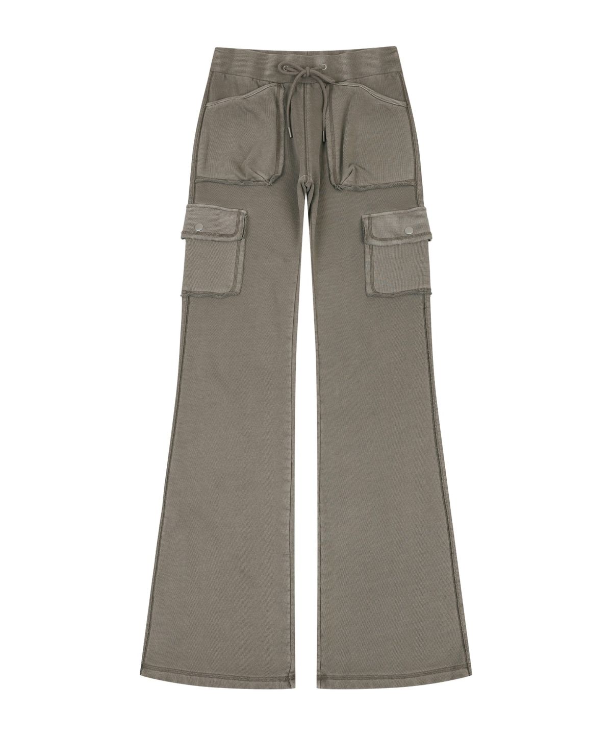오디너리 홀리데이(ORDINARY HOLIDAY) PIGMENT JERSEY BOOTCUT PANTS [GRAY]