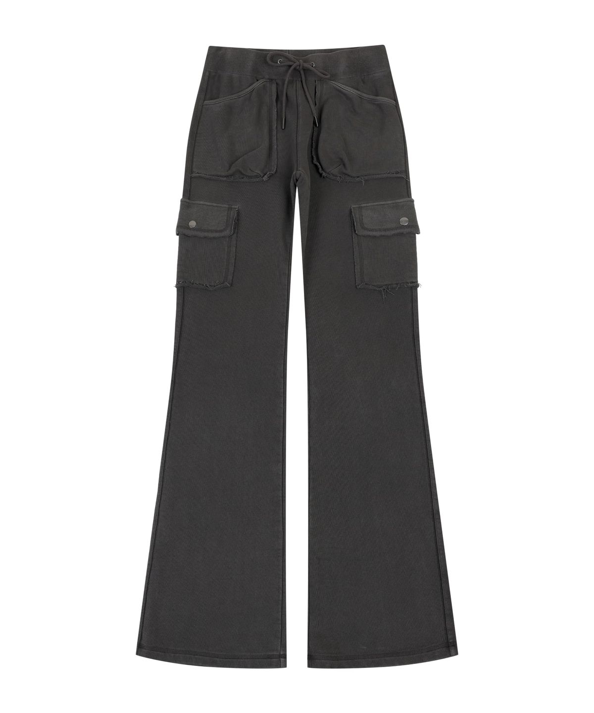 오디너리 홀리데이(ORDINARY HOLIDAY) PIGMENT JERSEY BOOTCUT PANTS [CHARCOAL]