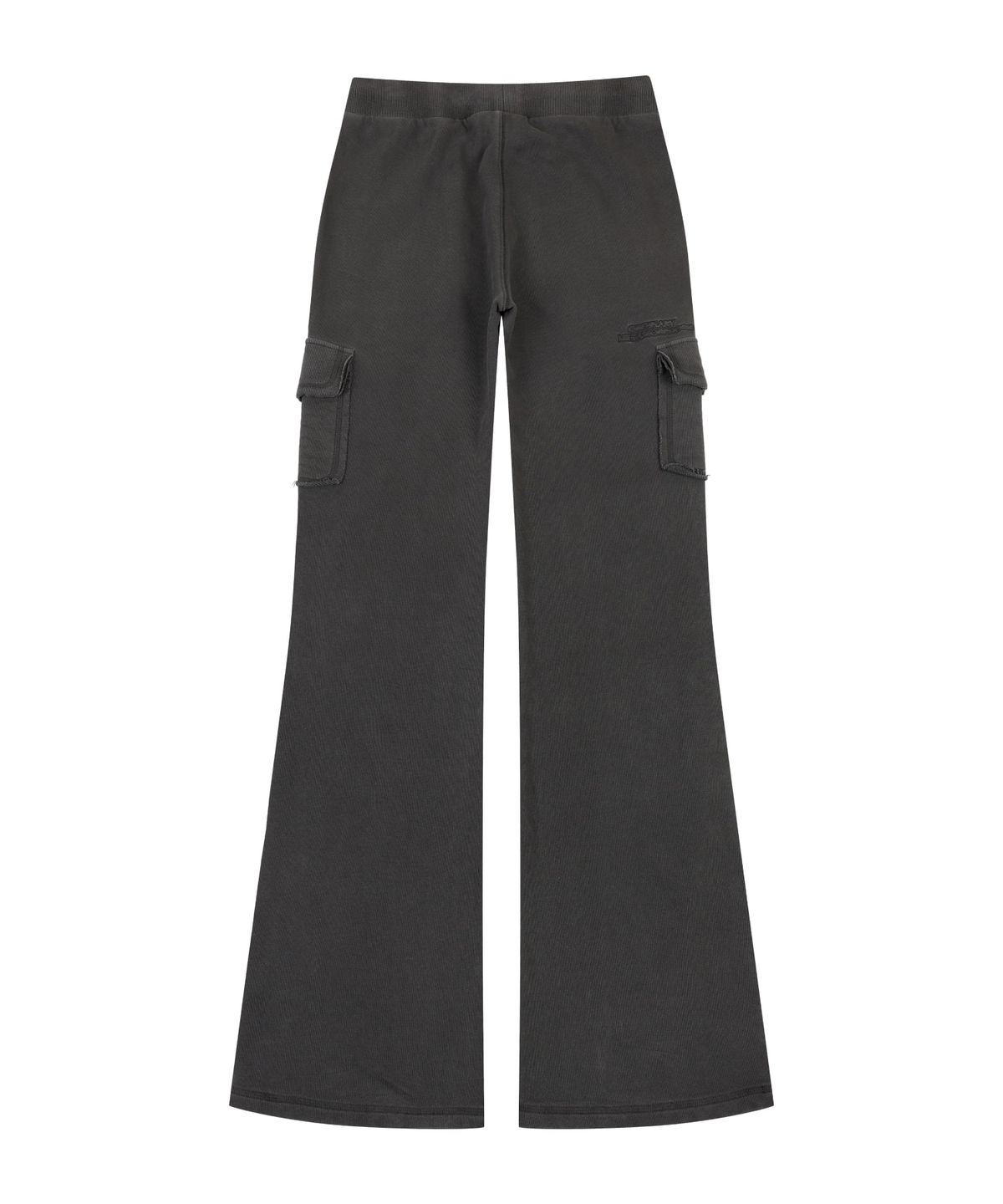 오디너리 홀리데이(ORDINARY HOLIDAY) PIGMENT JERSEY BOOTCUT PANTS [CHARCOAL]