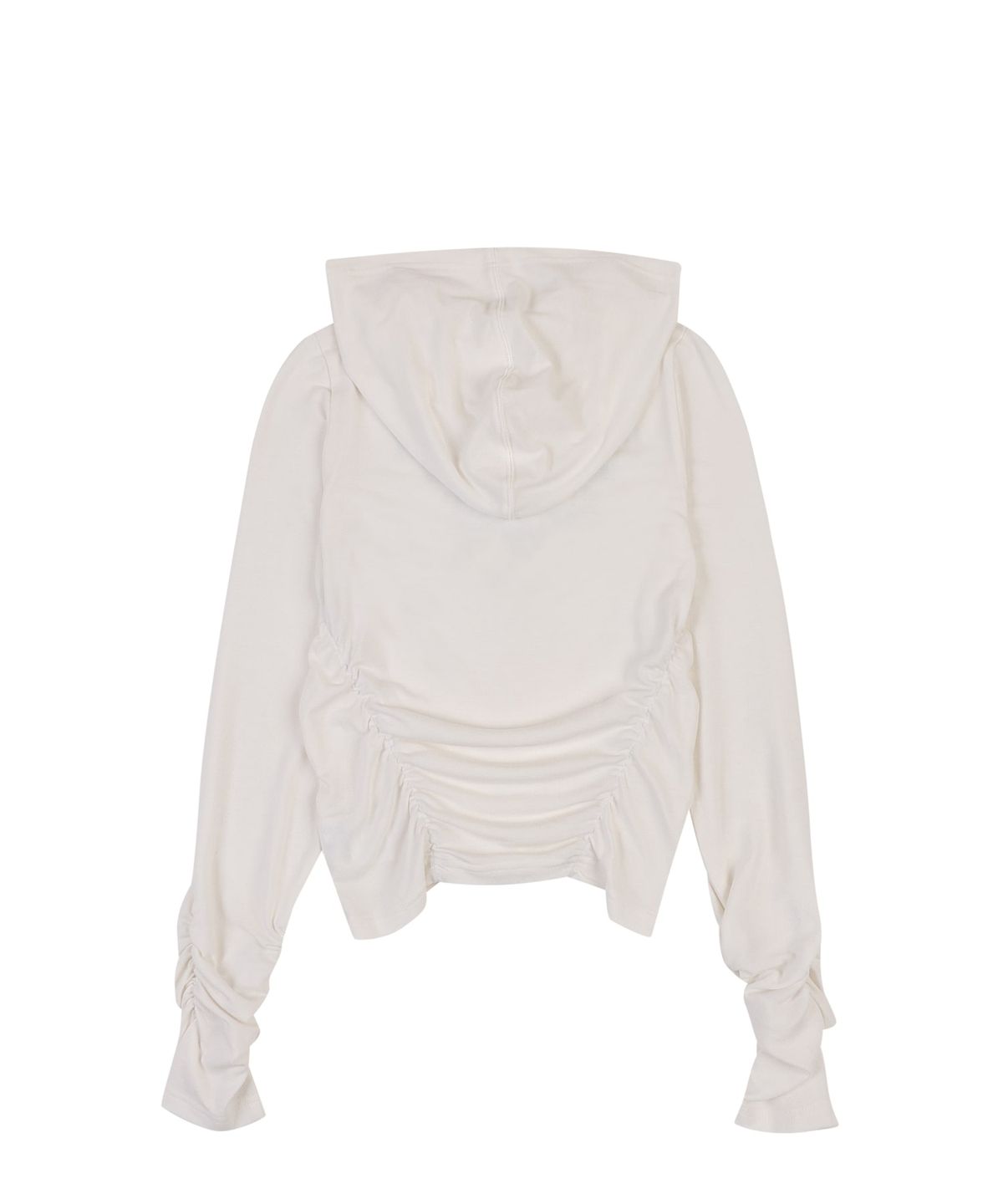 오디너리 홀리데이(ORDINARY HOLIDAY) SHIRRING HOOD SLIM T-SHIRT [IVORY]