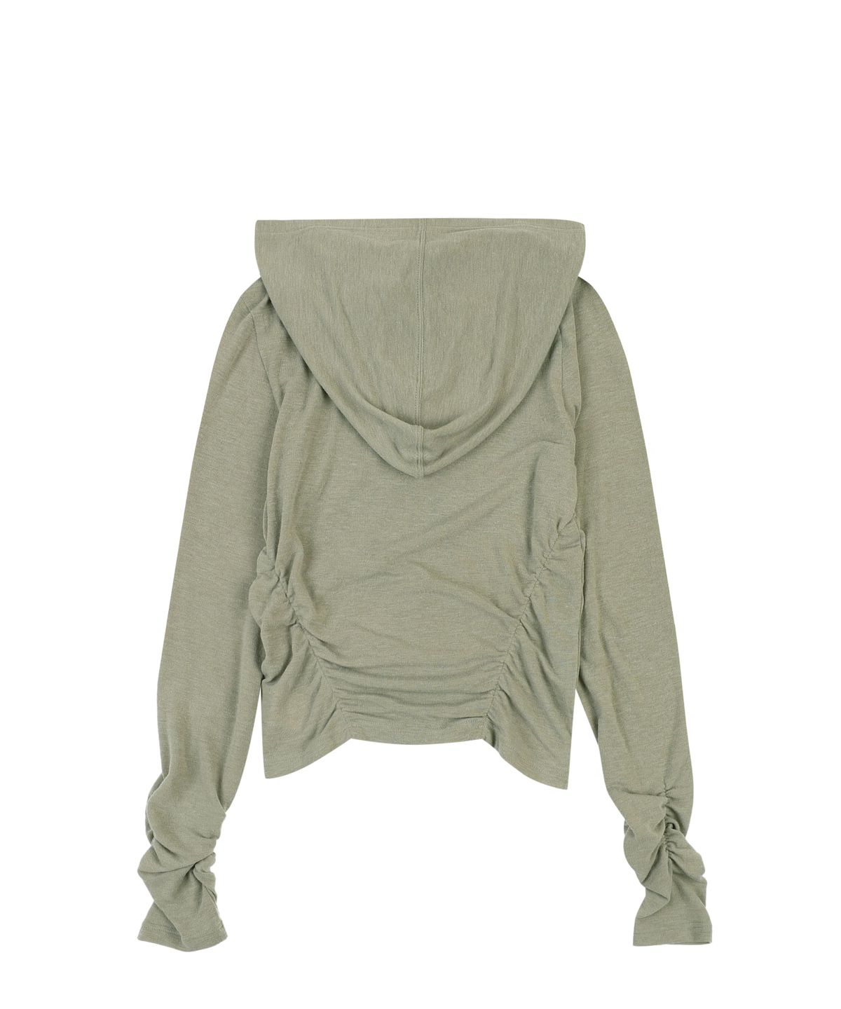 오디너리 홀리데이(ORDINARY HOLIDAY) SHIRRING HOOD SLIM T-SHIRT LIGHT [KHAKI]