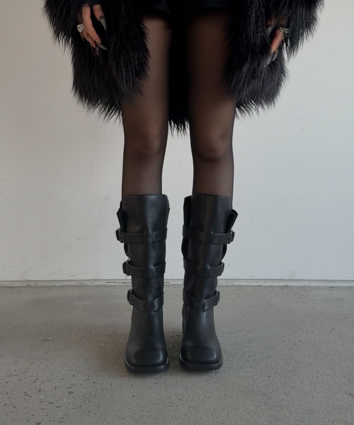 이크닉(IHCNIK) 000 3-buckle biker boots